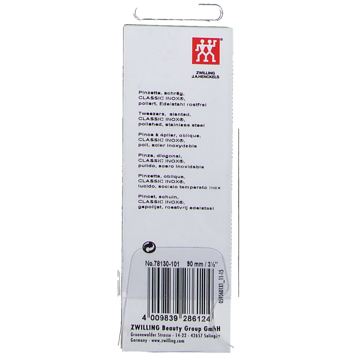 ZWILLING® Pinzette, schräg, poliert