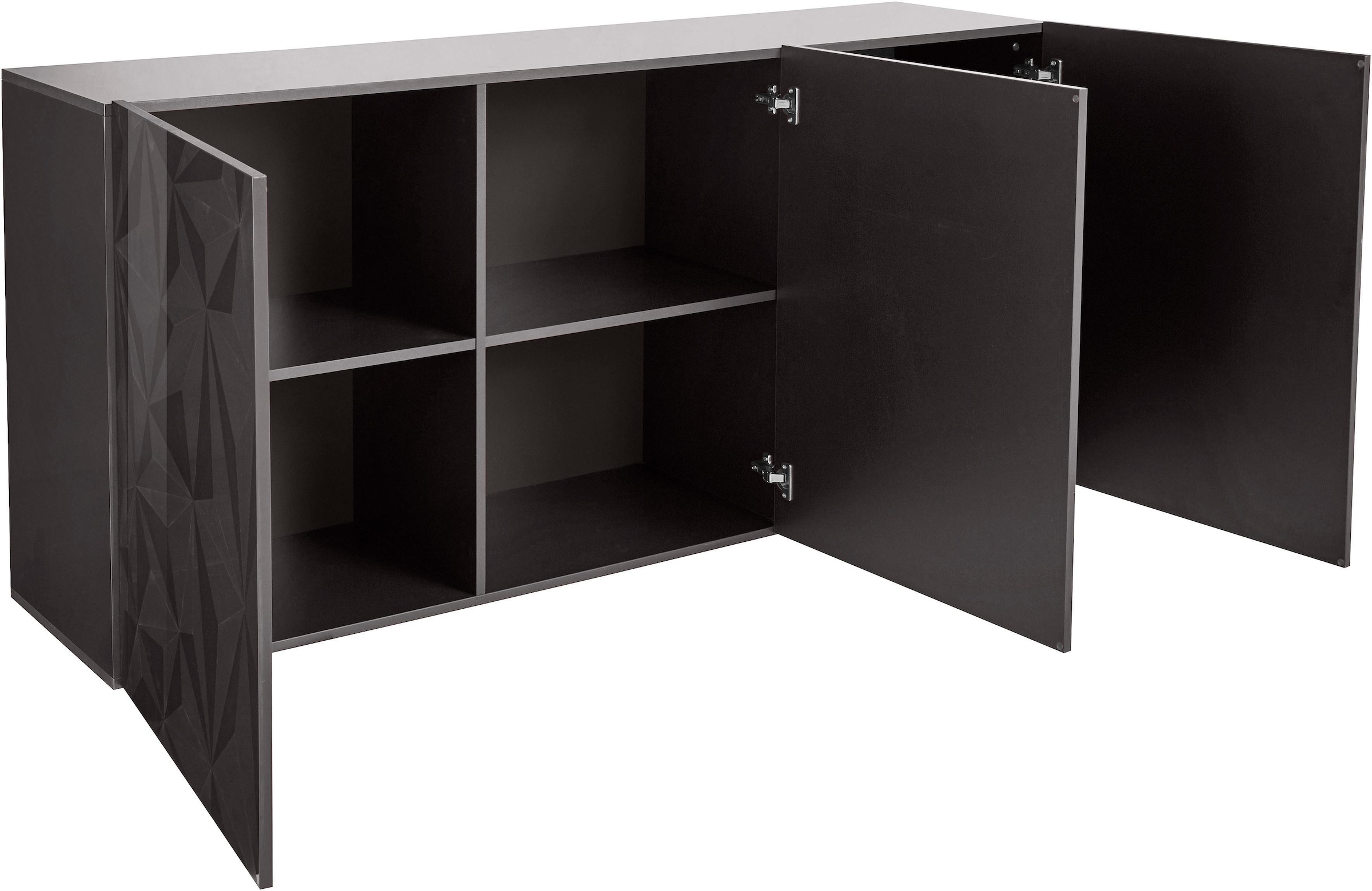 INOSIGN Sideboard »Prisma Breite 181, Kommode 3 Türen, Anrichte« Front mit elegantem Siebdruck, grifflos, viel Stauraum