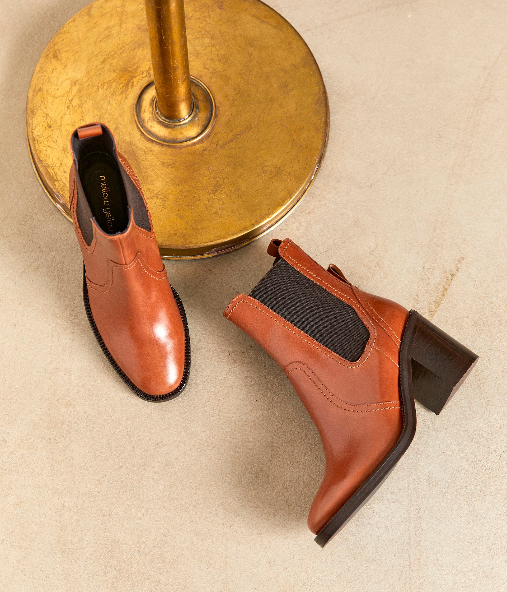 Boots cognac Domitille