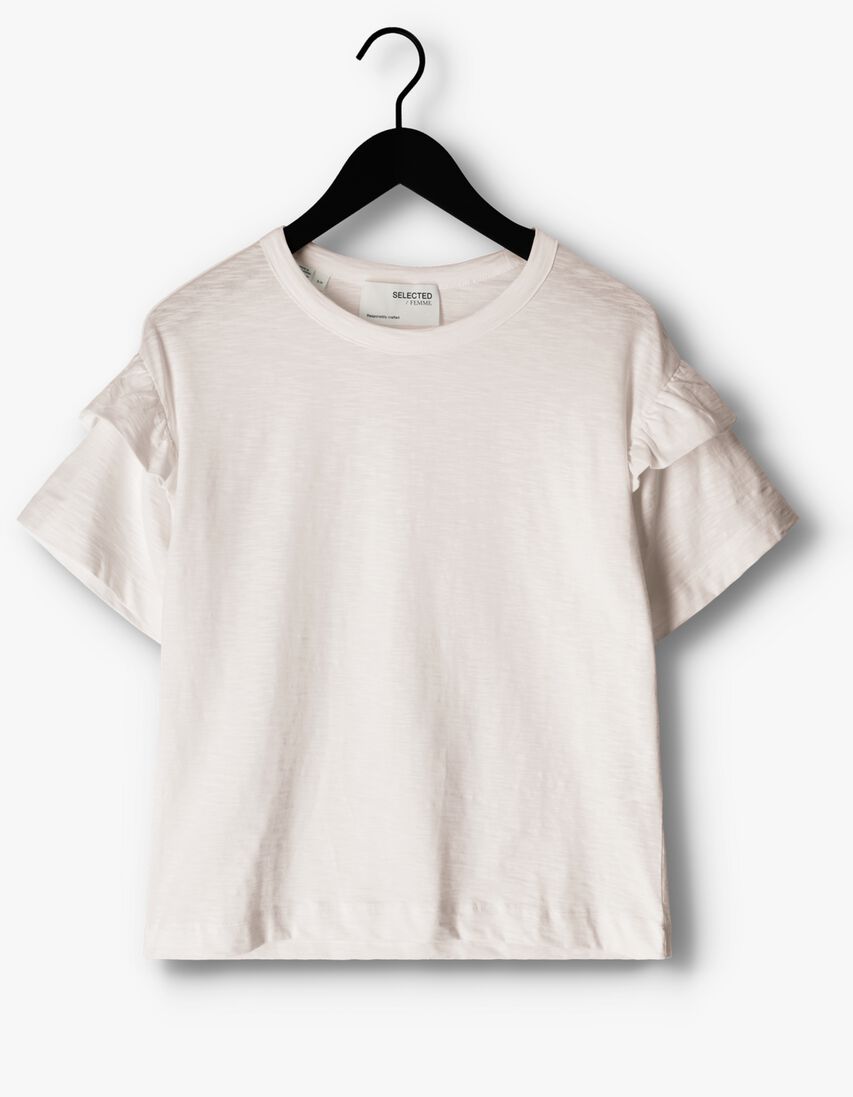 SELECTED FEMME witte selected femme t-shirt slfrylie ss florence tee