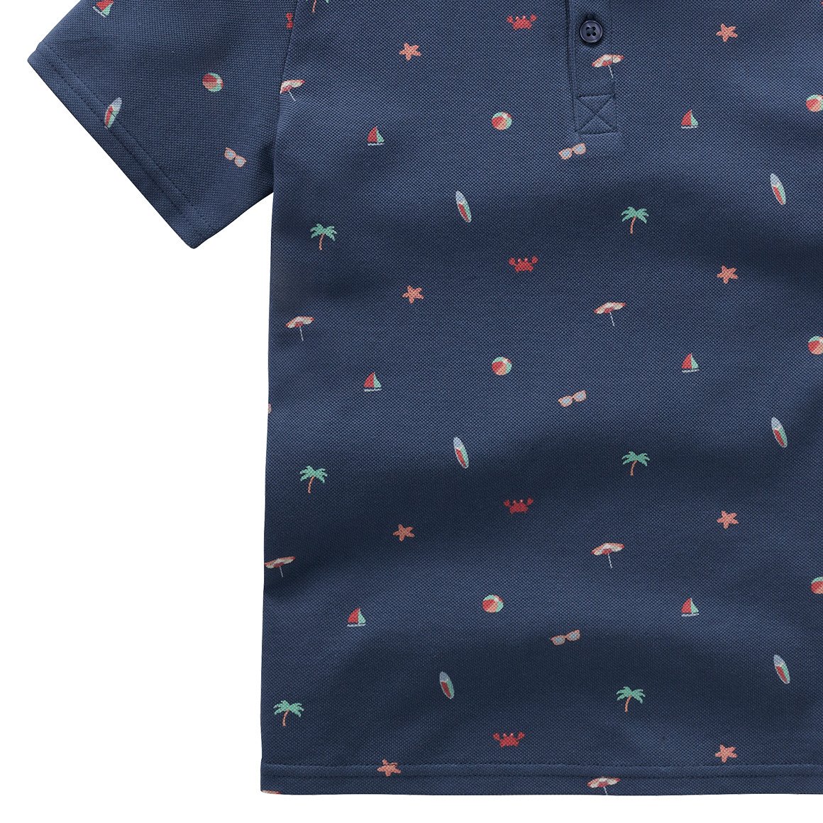 Topolino Jungen Poloshirt mit Allover-Print dunkelblau