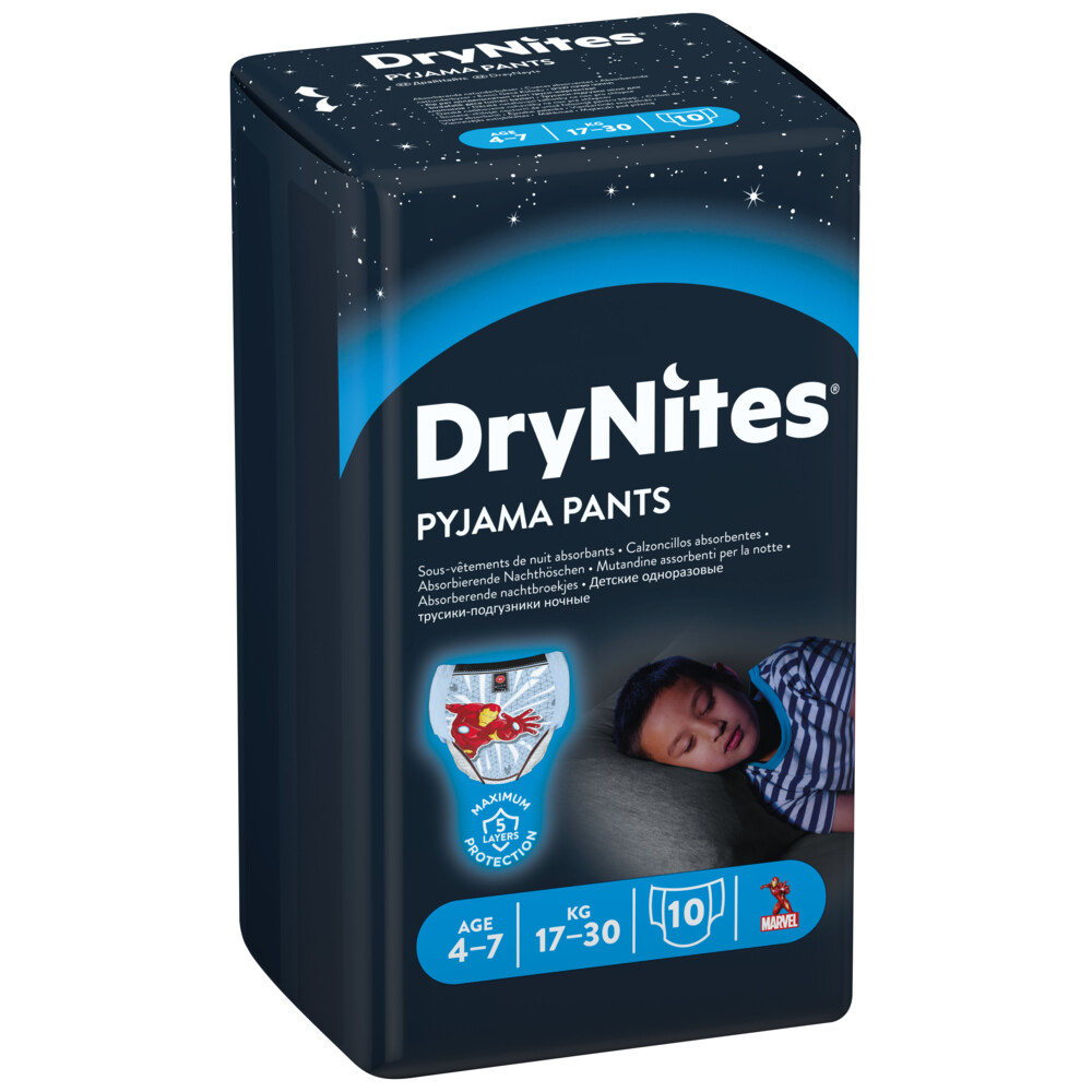 3x DryNites Absorberende Luierbroekjes Boy 4-7 jaar10 stuks