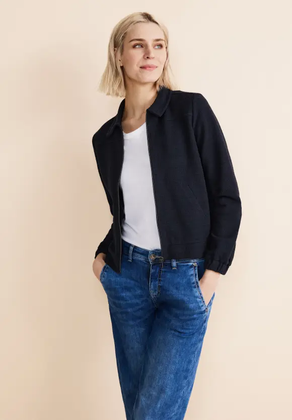 Struktur Shirtjacke - deep blue
