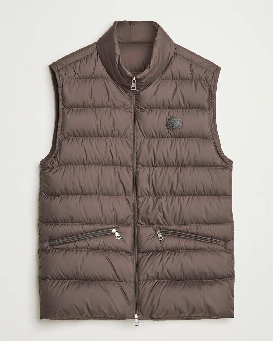 Moncler Treompan Down Vest Brown