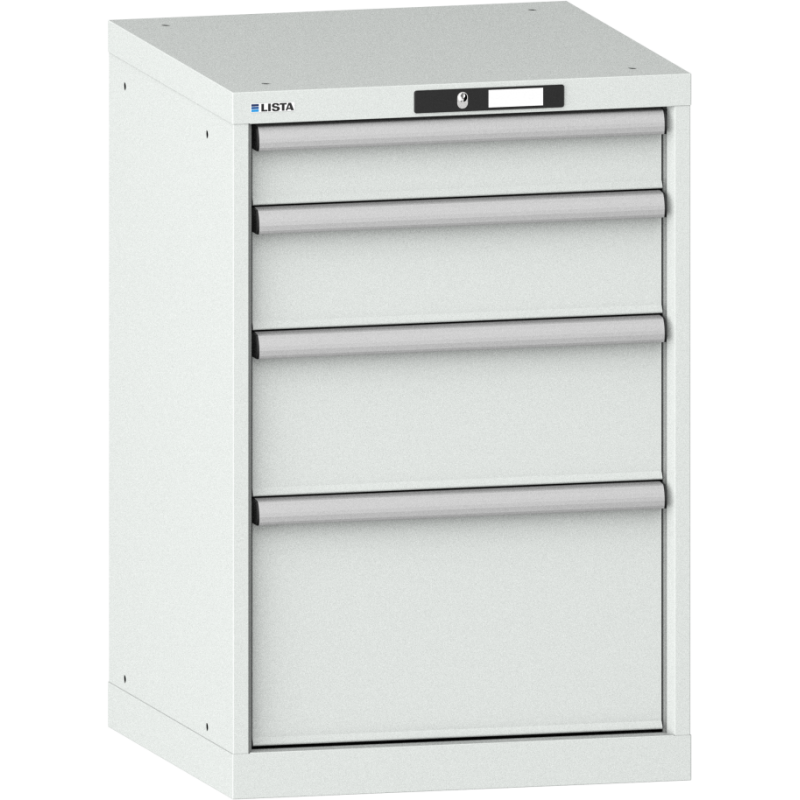 Armoire à tiroirs Lista 27x27E H 85 x L 56,4 x P 57,2 cm avec plusieurs tiroirs Key Lock