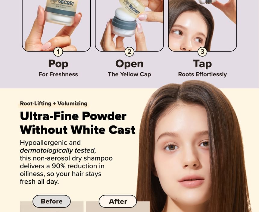 I DEW CARE - Tap Secret Mattifying Dry Shampoo Poeder - 4 Kleuren