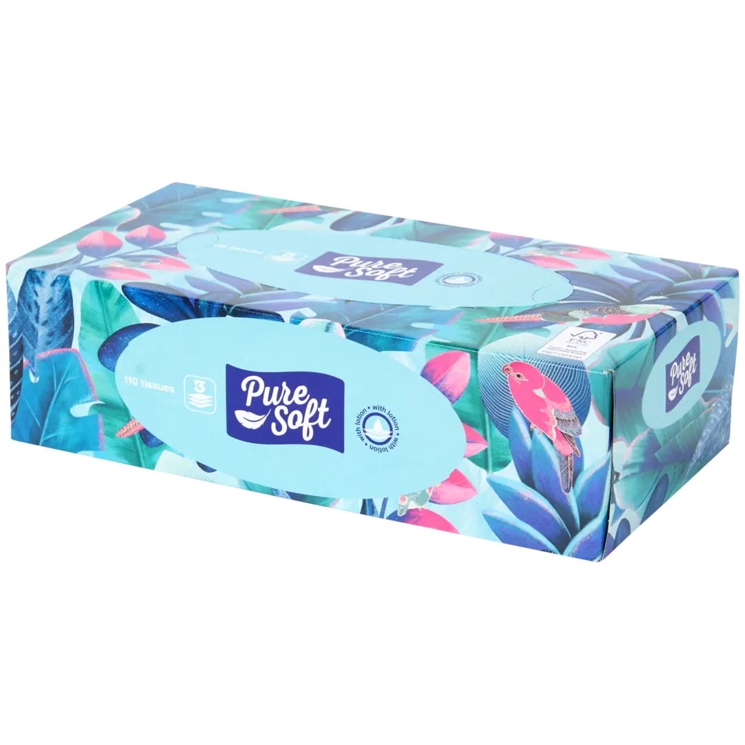 Pure Soft tissuebox 110 stuks | diverse kleuren