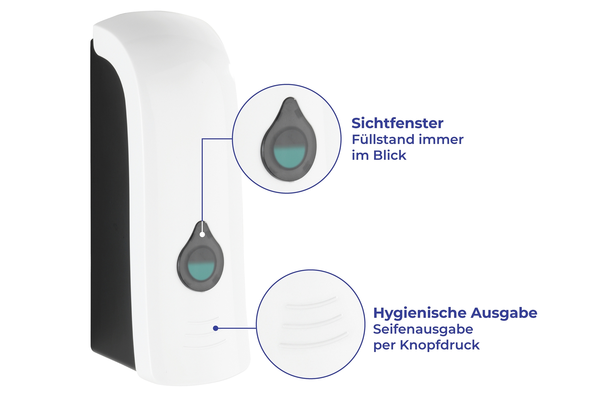 Wenko Ranera desinfectie & zeep wanddispenser 280 ml kunststof wit mat