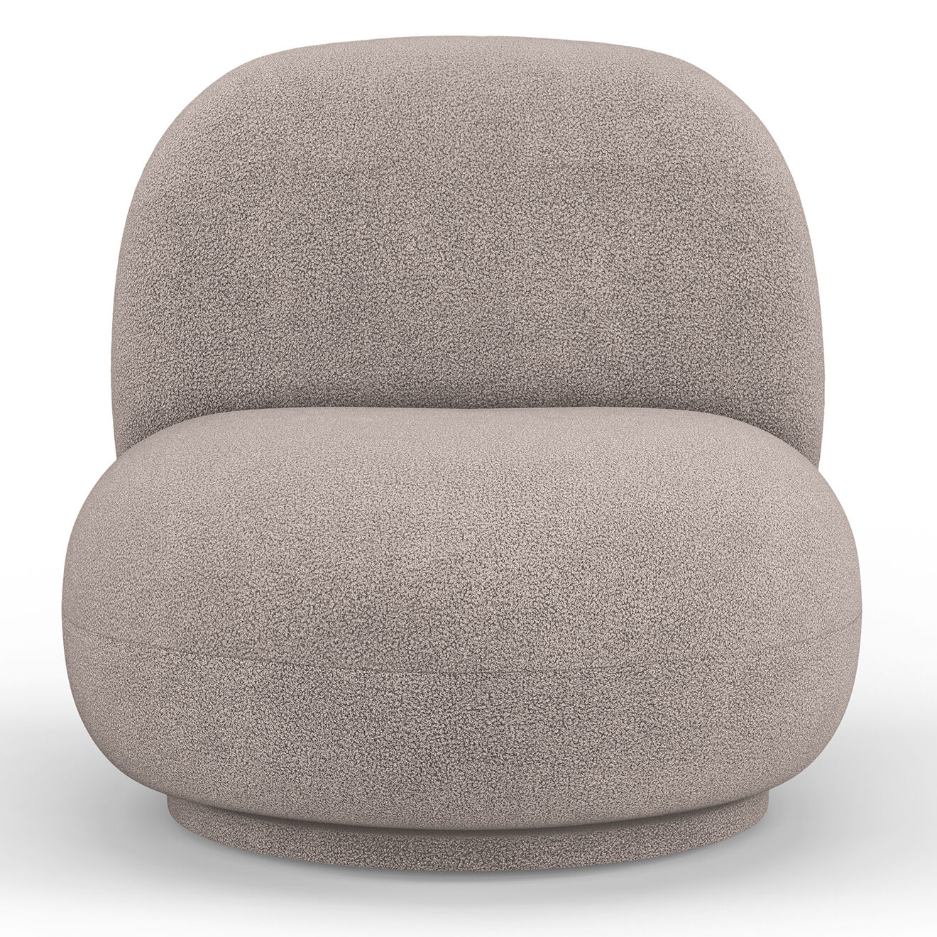 Micadoni Fauteuil Pivotant Chuck marron clair - 80x73x78 cm