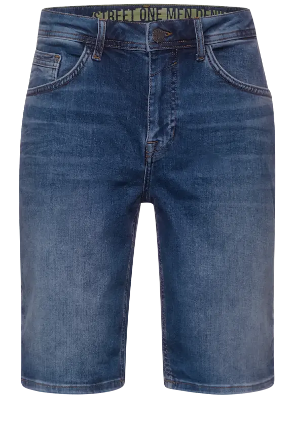Regular Fit Jeans Bermuda - dark blue heavy wash