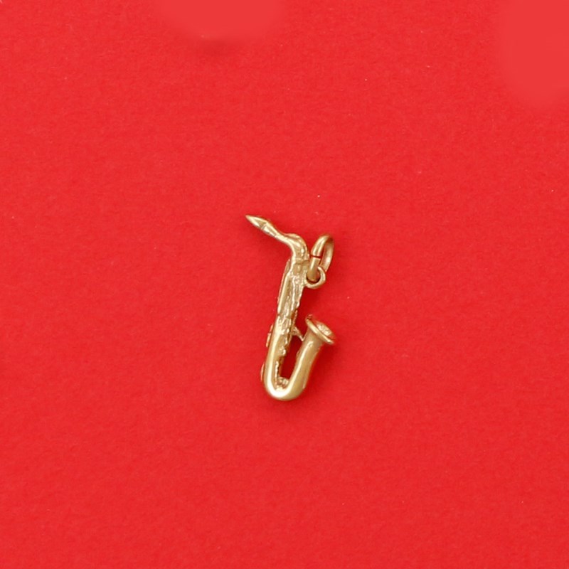 Pendentif saxophone - Plaqué or