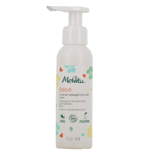 Huile de massage hydratante bébé Melvita