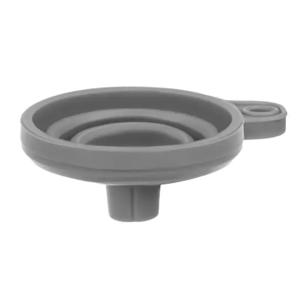 (Ø60x70mm) Mini Silikon Trichter Faltbarer Einfülltrichter Küchenhelfer für Öl / Flüssigkeiten / Pulver - Grau