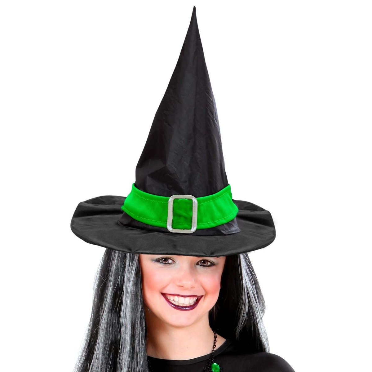 Halloween Heksenhoed Zwart Groen