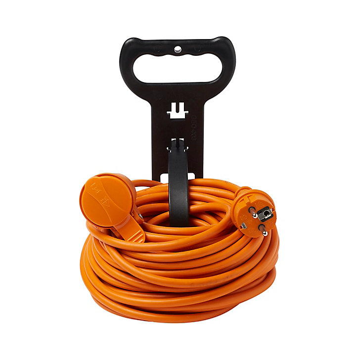 Rallonge orange Diall H05VVF 3G1 5mm² 20m avec clapet