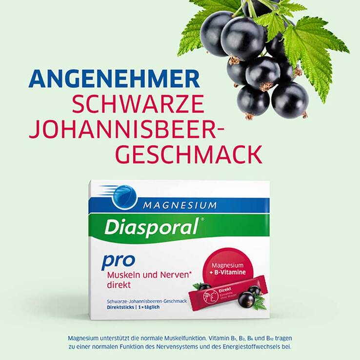 Magnesium Diasporal pro + B-Vit.Musk. + Nerven direkt, 60 St