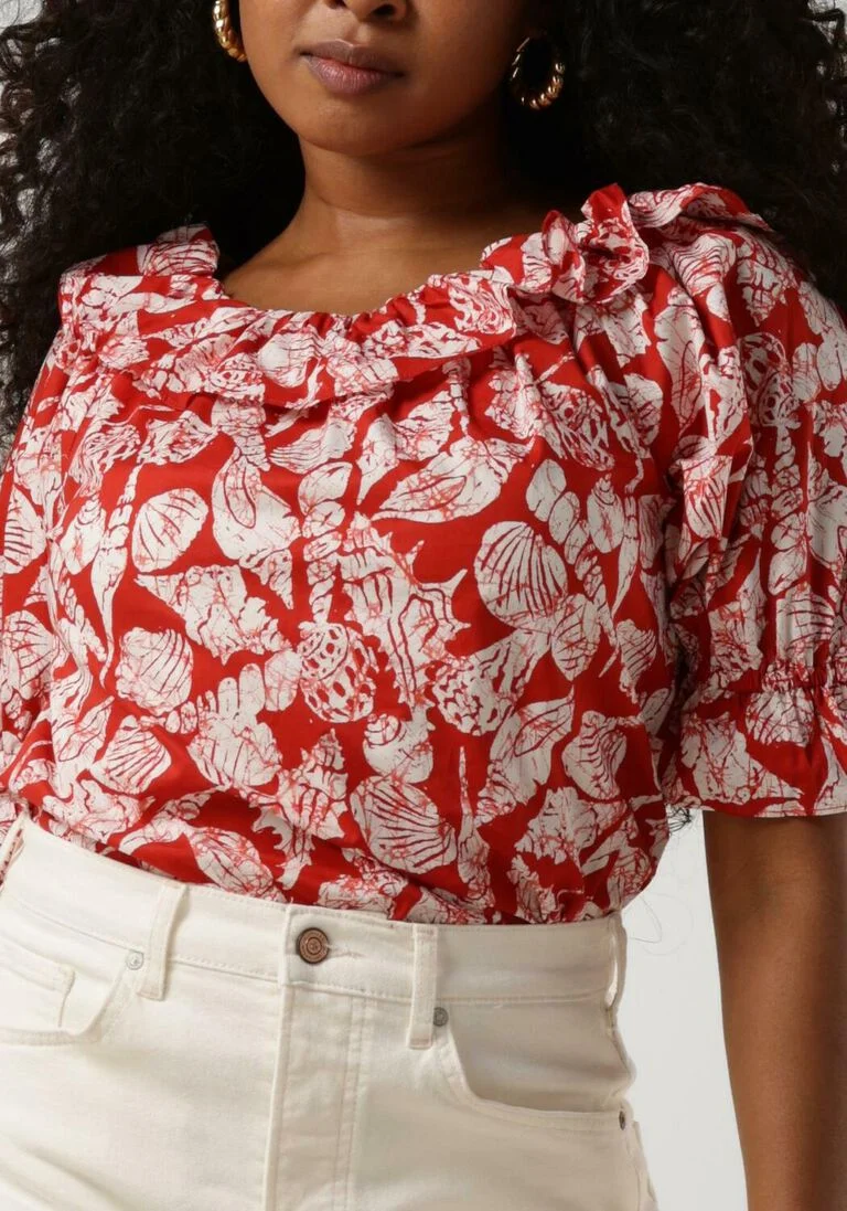 SCOTCH & SODA rode scotch & soda top off shoulder top with rufflesda