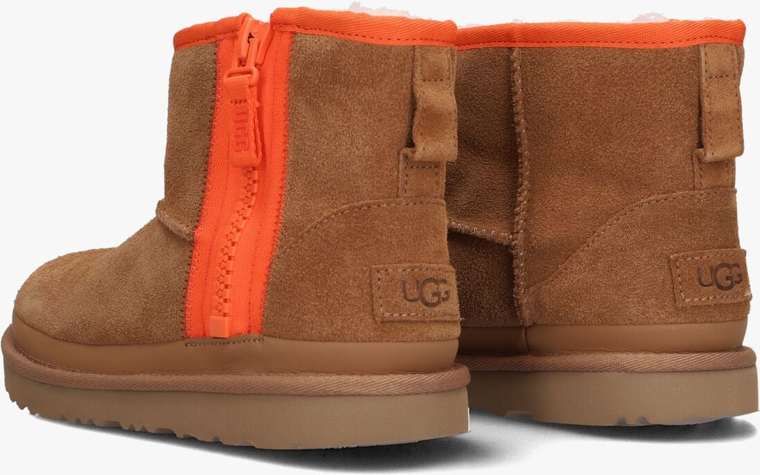UGG cognac ugg vachtlaarzen classic mini zipper k