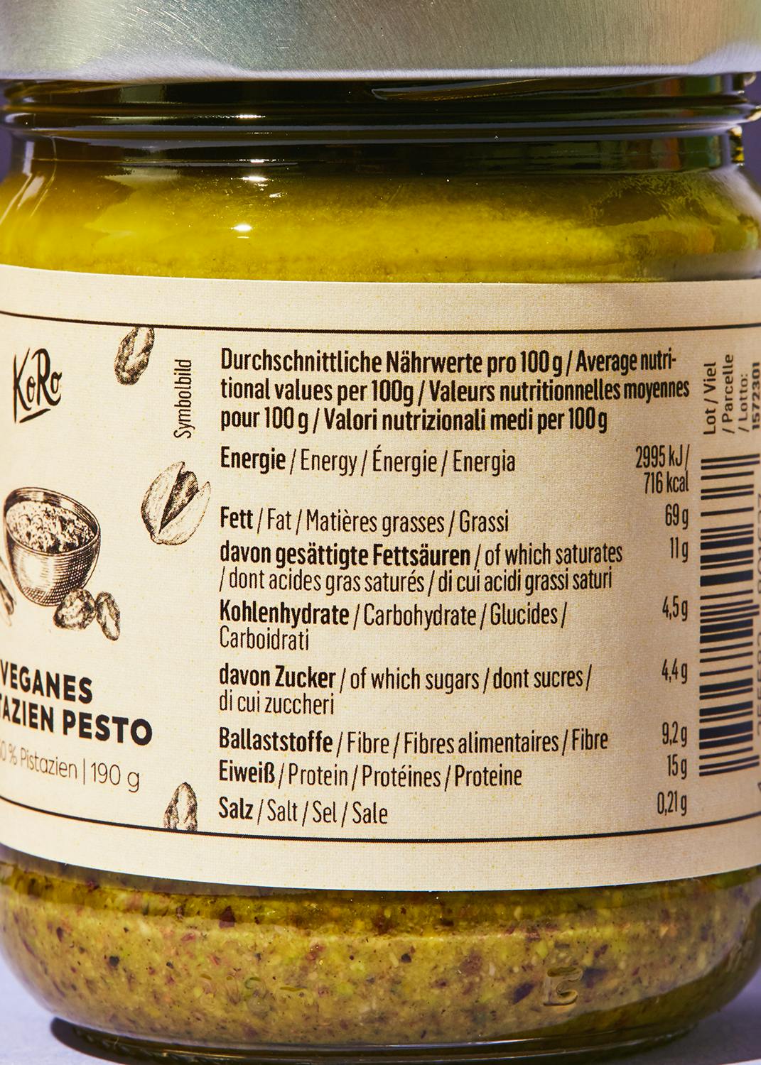 Veganes Pistazien Pesto 190 g