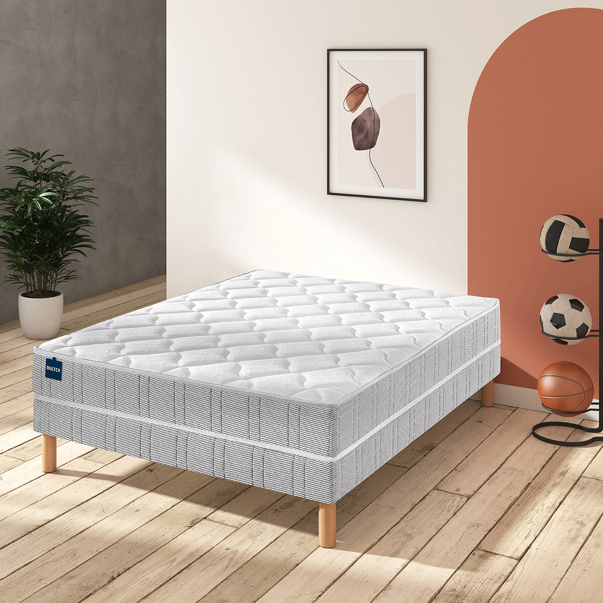 Conjunto de colchão e base de cama BULTEX em espuma nano Bultex