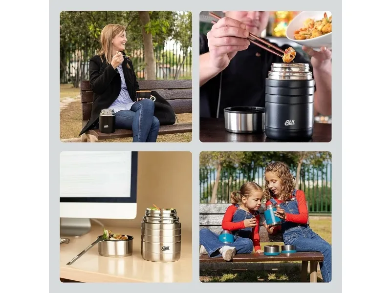 Esbit frokosttermos madkande 0,75 l sort