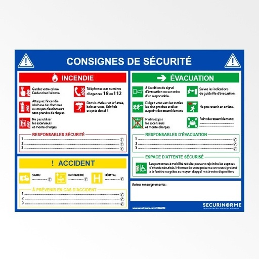 Kit extincteurs ERP eau 6L + poudre ABC 6kg + signalétique