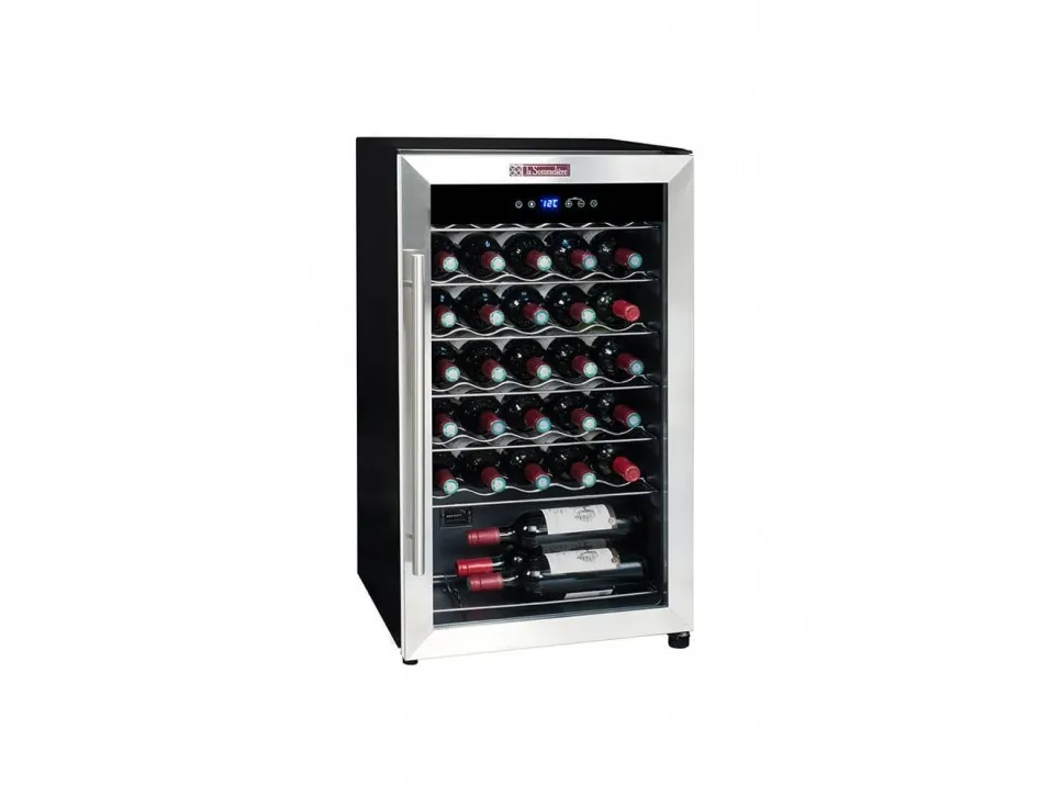 La Sommelière Service LS34A - Vinkøler - bredde: 48 cm - dybde: 43 cm - højde: 83.8 cm - Klasse G - rustfrit stål