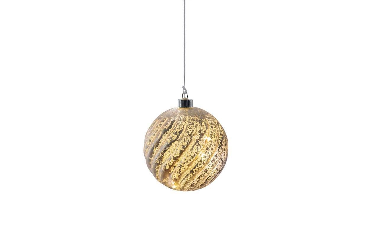 STT LED Dekofigur »Glass ball rose 12 cm Warmweiss« Warmweiss