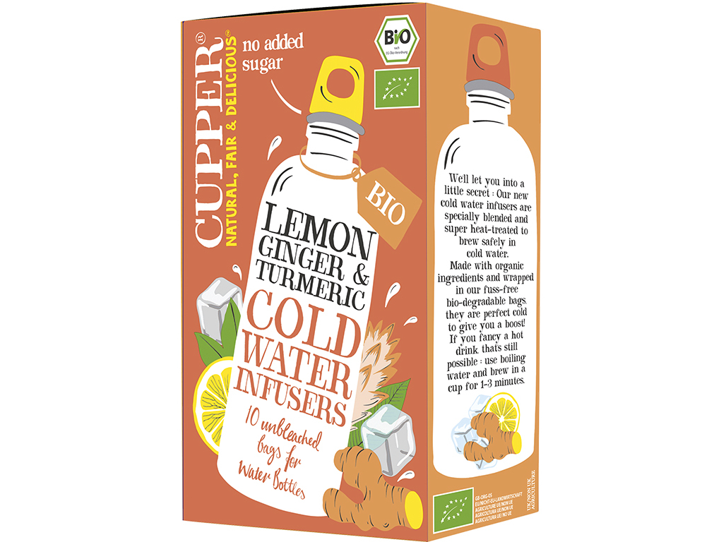 INFUSÃO FRIA CUPPER LIMÃO GENGOBRE E AÇAFRÃO BIO 10SAQ