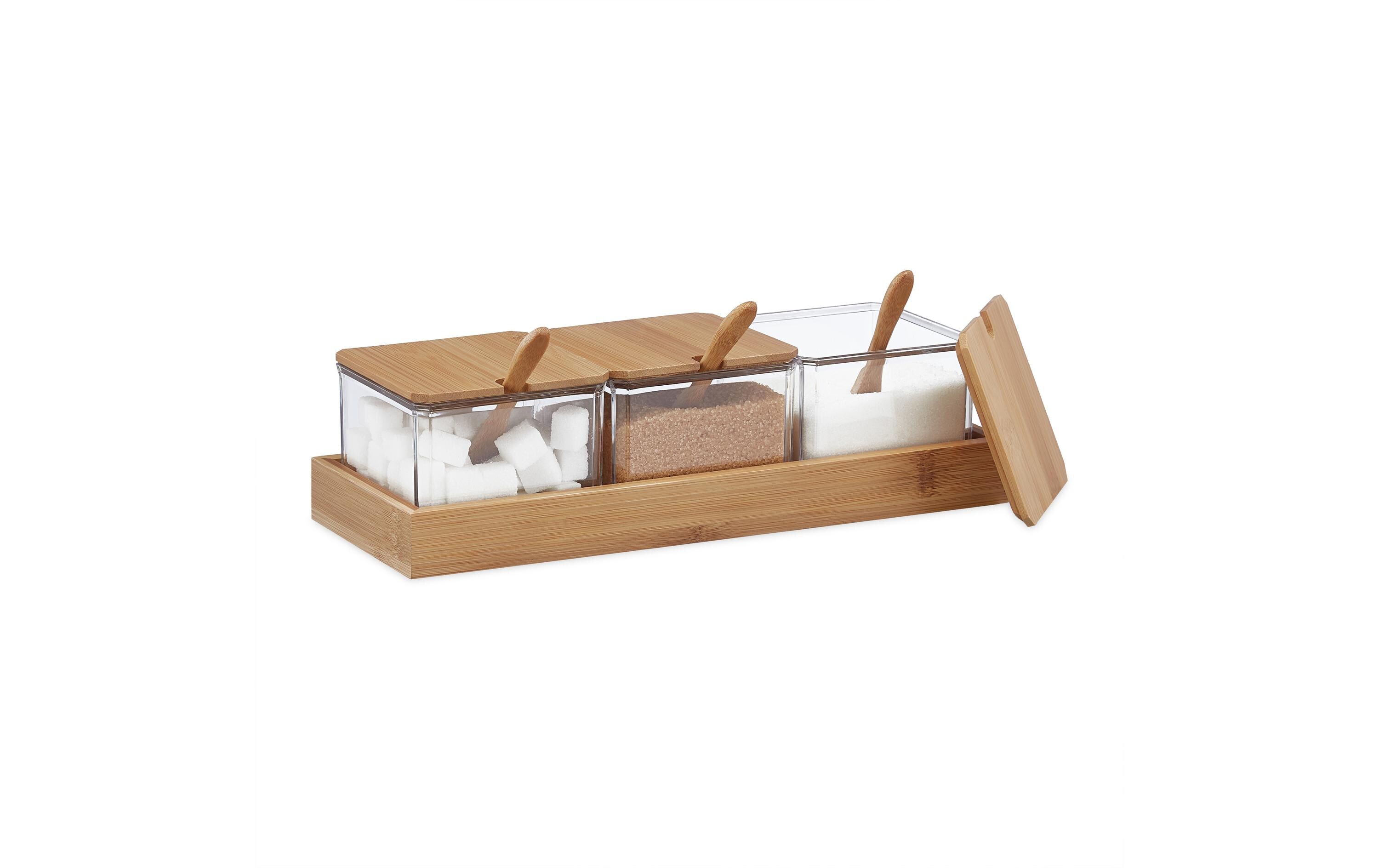 Zuckerdose 400 ml, 3 Stück, BraunZuckerdosen-Set