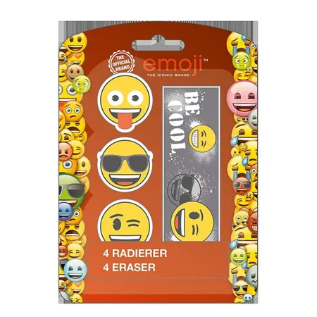 Undercover Radierer Emoji, 4 Stück
