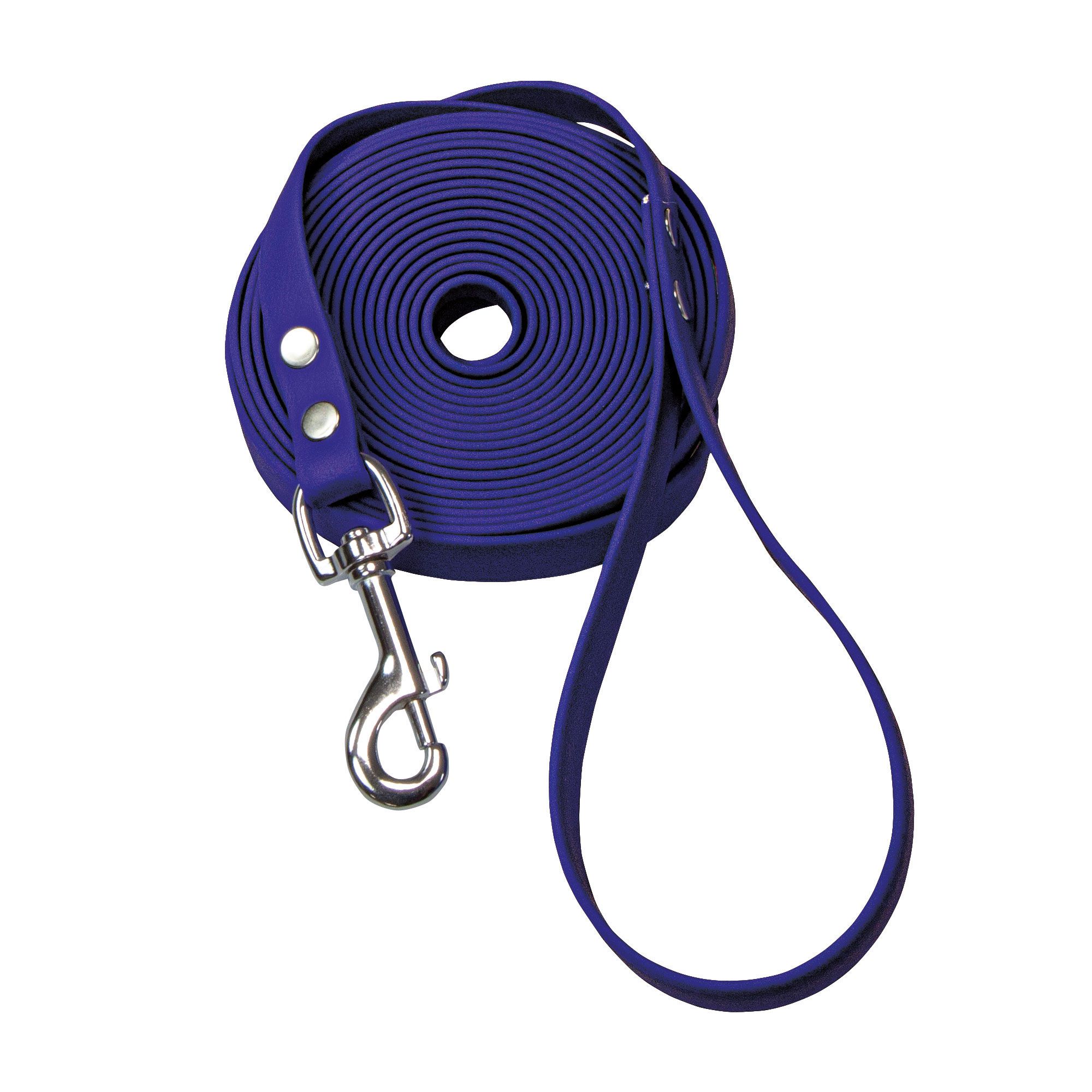 Schecker Biothane® Schleppleine Blau mit Handschlaufe, 10m/9mm 