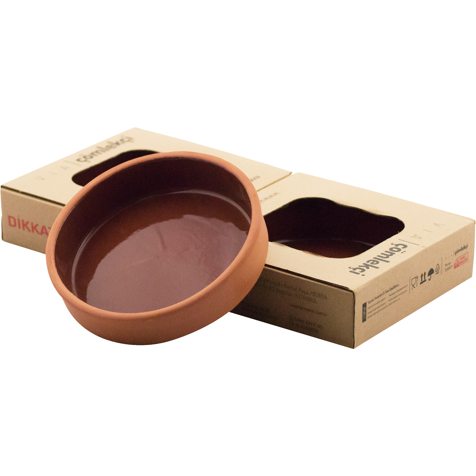 Schalen Terracotta 2er braun Durchmesser 16 cm