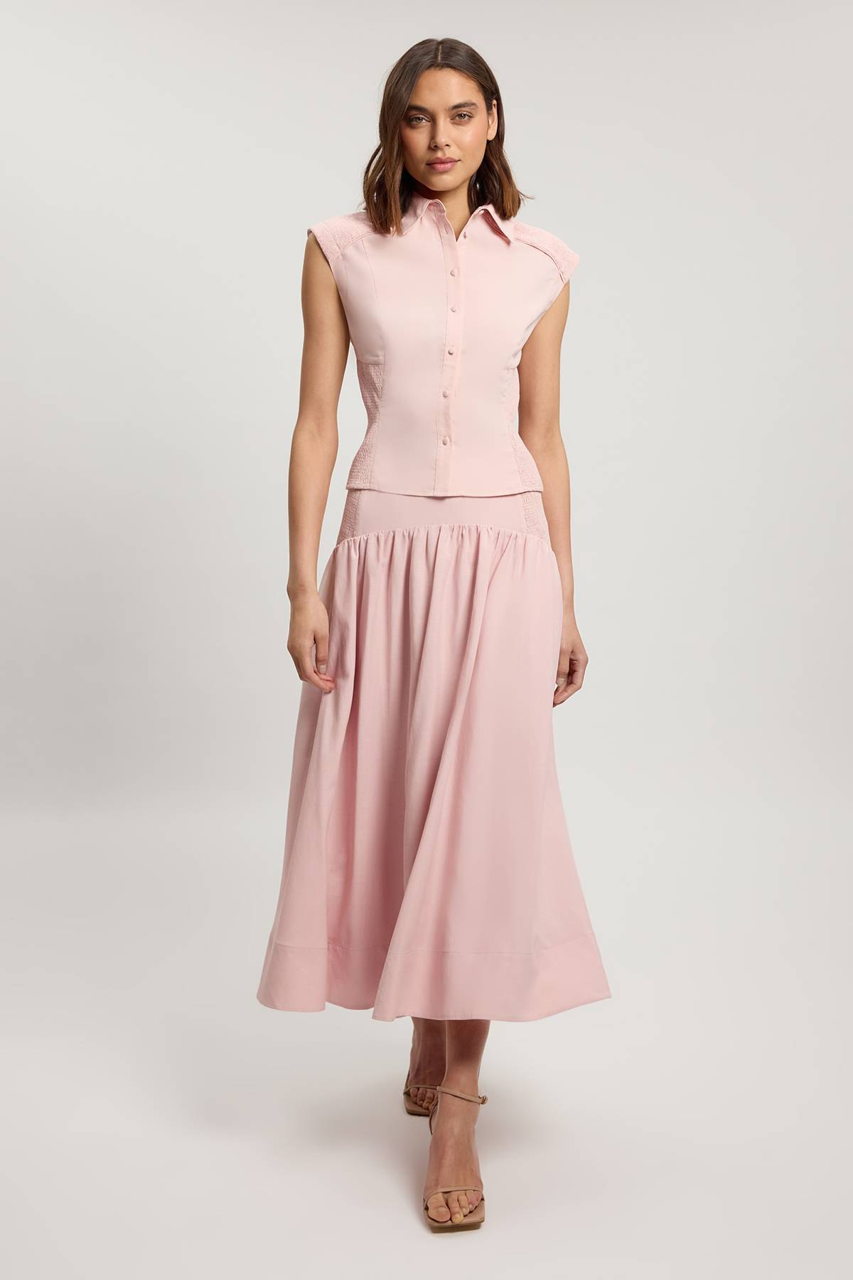KarenMillen Haut Tissé À Col Froncé