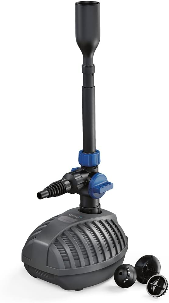 OASE Aquarius Fountain Set Classic 4000 E - Wasserspielpumpen-Set, Teichpumpe, energiesparende Pumpe, Thermoschutz, Schwarz