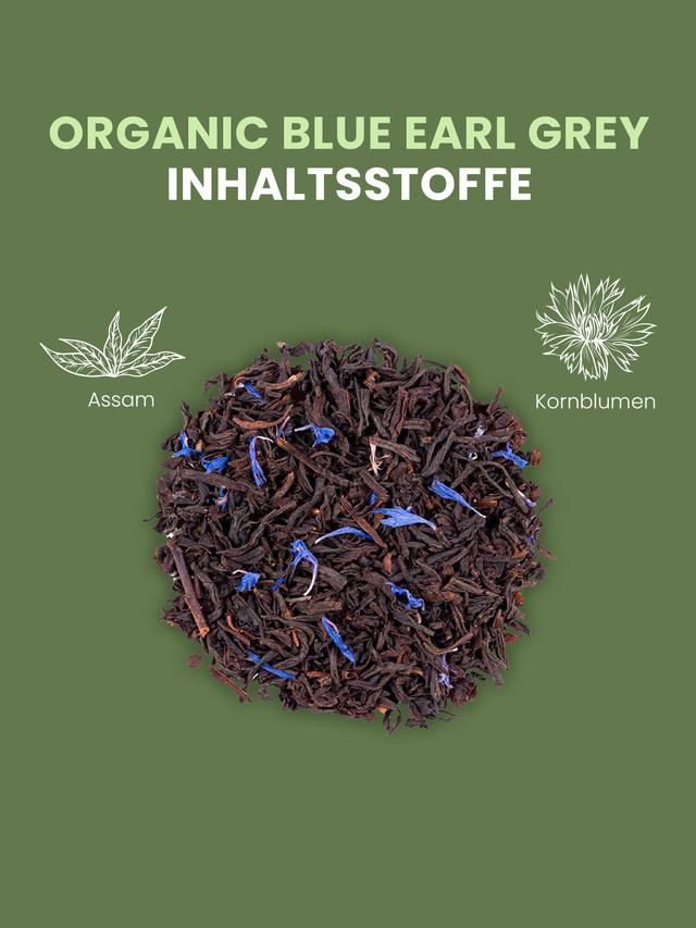Schwarzer Tee BIO Blue Earl Grey, lose, 100 g