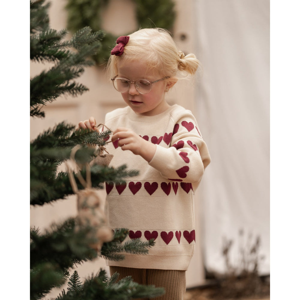 Køb Hanevild Ivory Red Heart Bluse