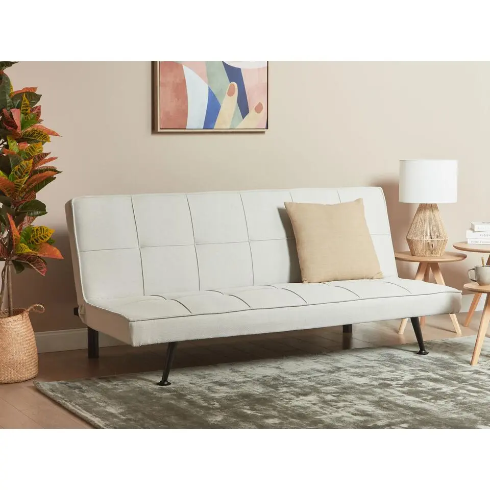 HASLE - Slaapbank 3-zits - Lichtbeige - Polyester