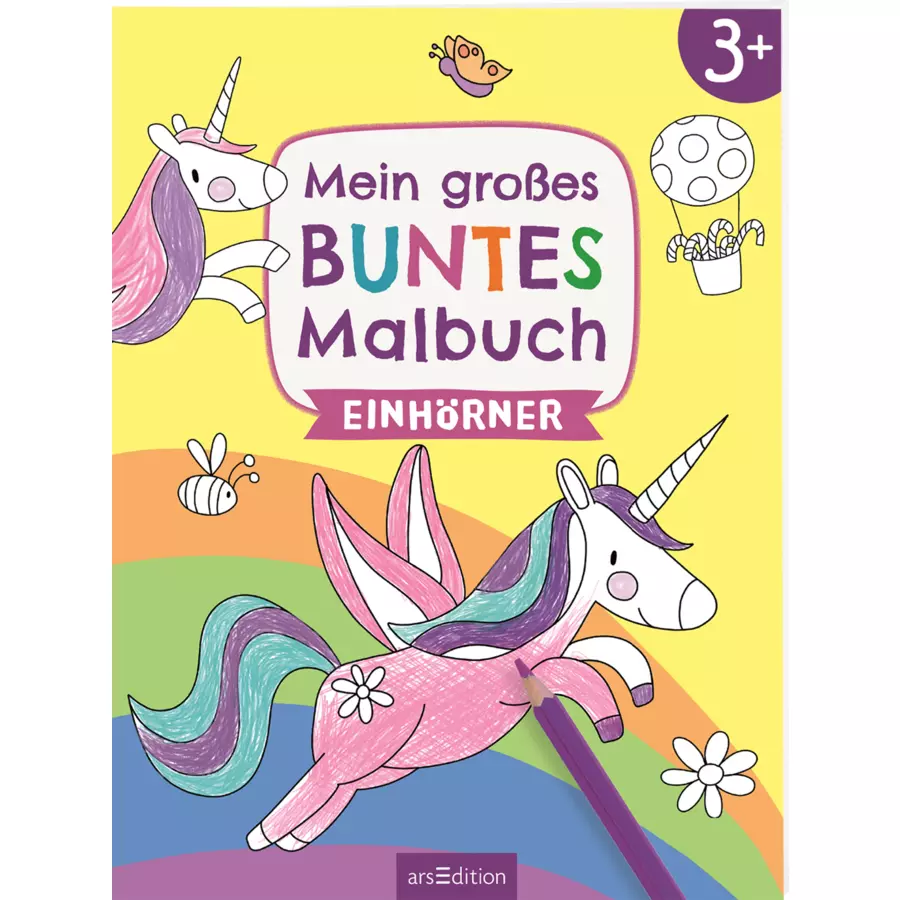 arsEdition Mein großes buntes Malbuch - Einhörner