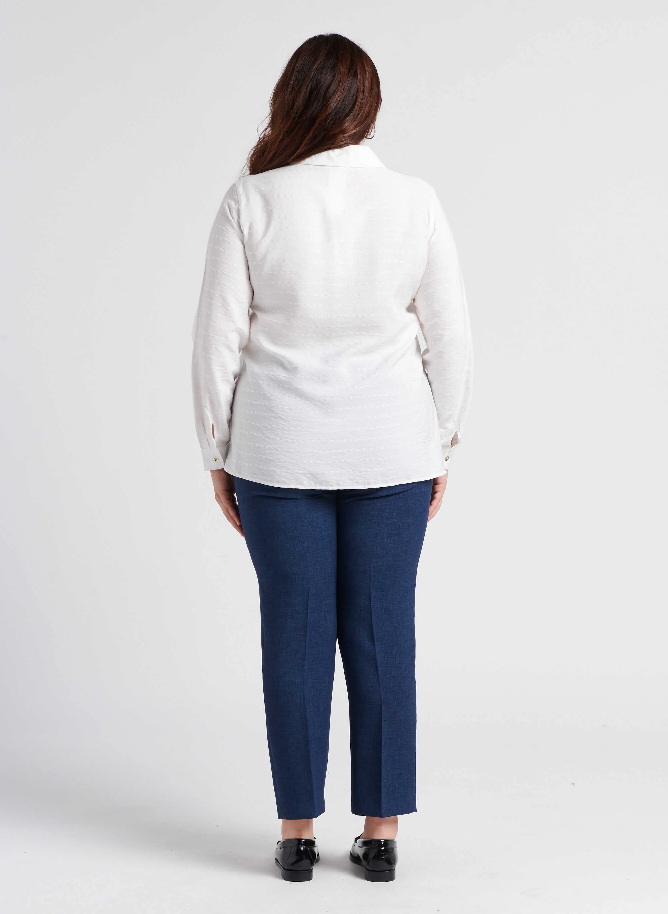 REGNO - Pantalon droit à pince taille haute| Bleu