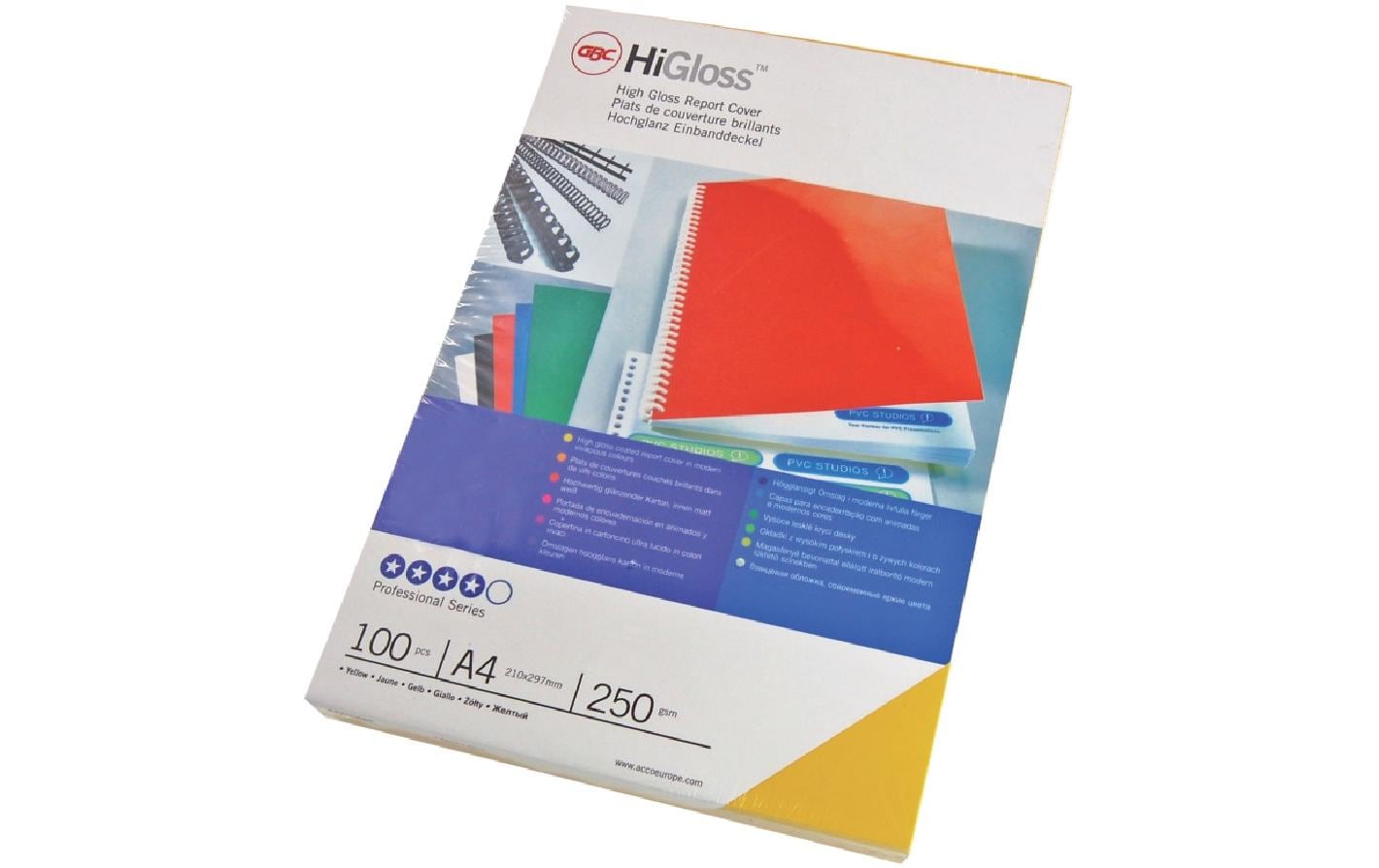 Einbanddeckel Hi Gloss A4 100 Stück, RotDeckkarton für optimalen Schutz und herausragende Präsentation