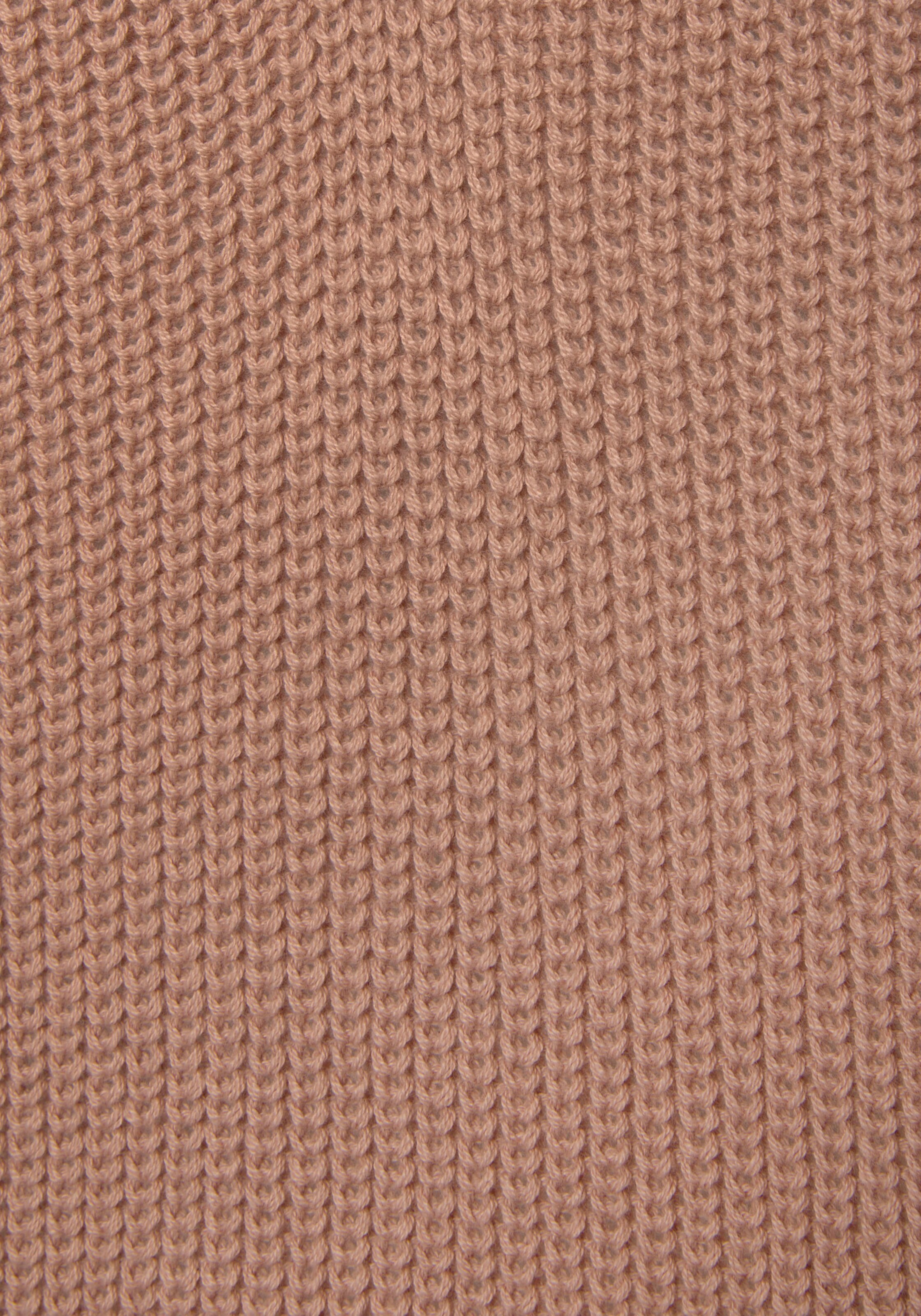 LASCANA V-Ausschnitt-Pullover in camelfarben