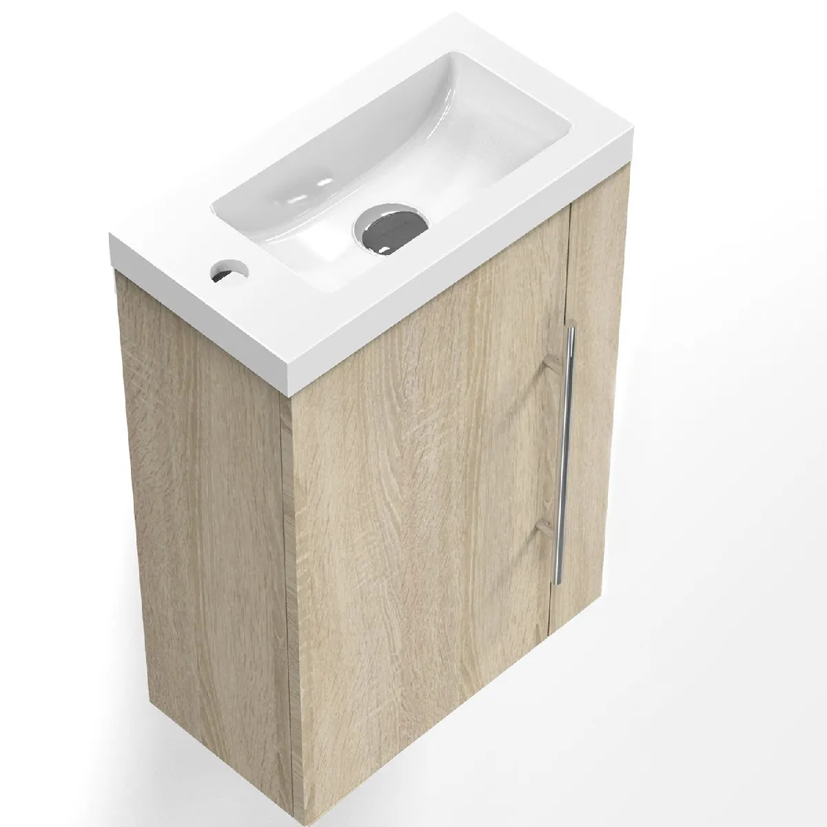 Meuble lave-mains moderne - Bois clair