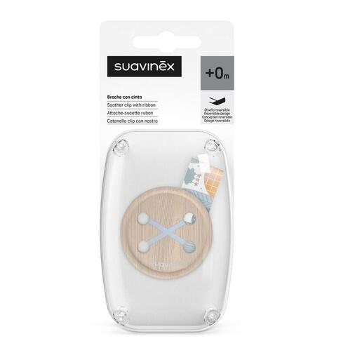 Attache sucette ruban - Bleu - SUAVINEX