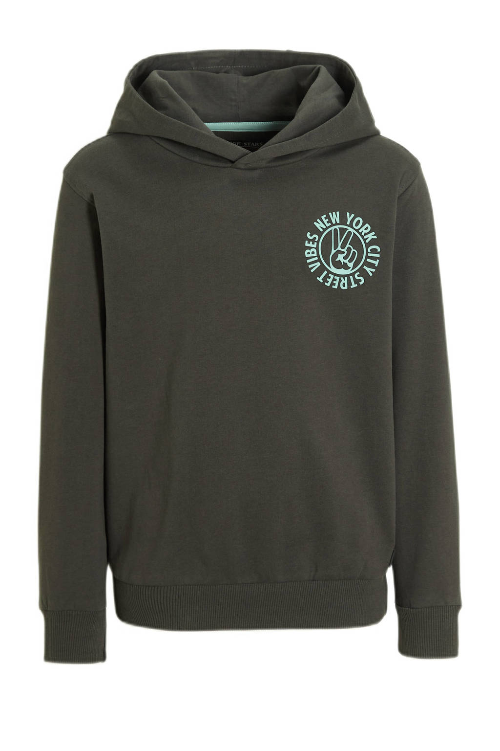 Orange Stars longsleeve Pavan met tekstopdruk donkergrijs