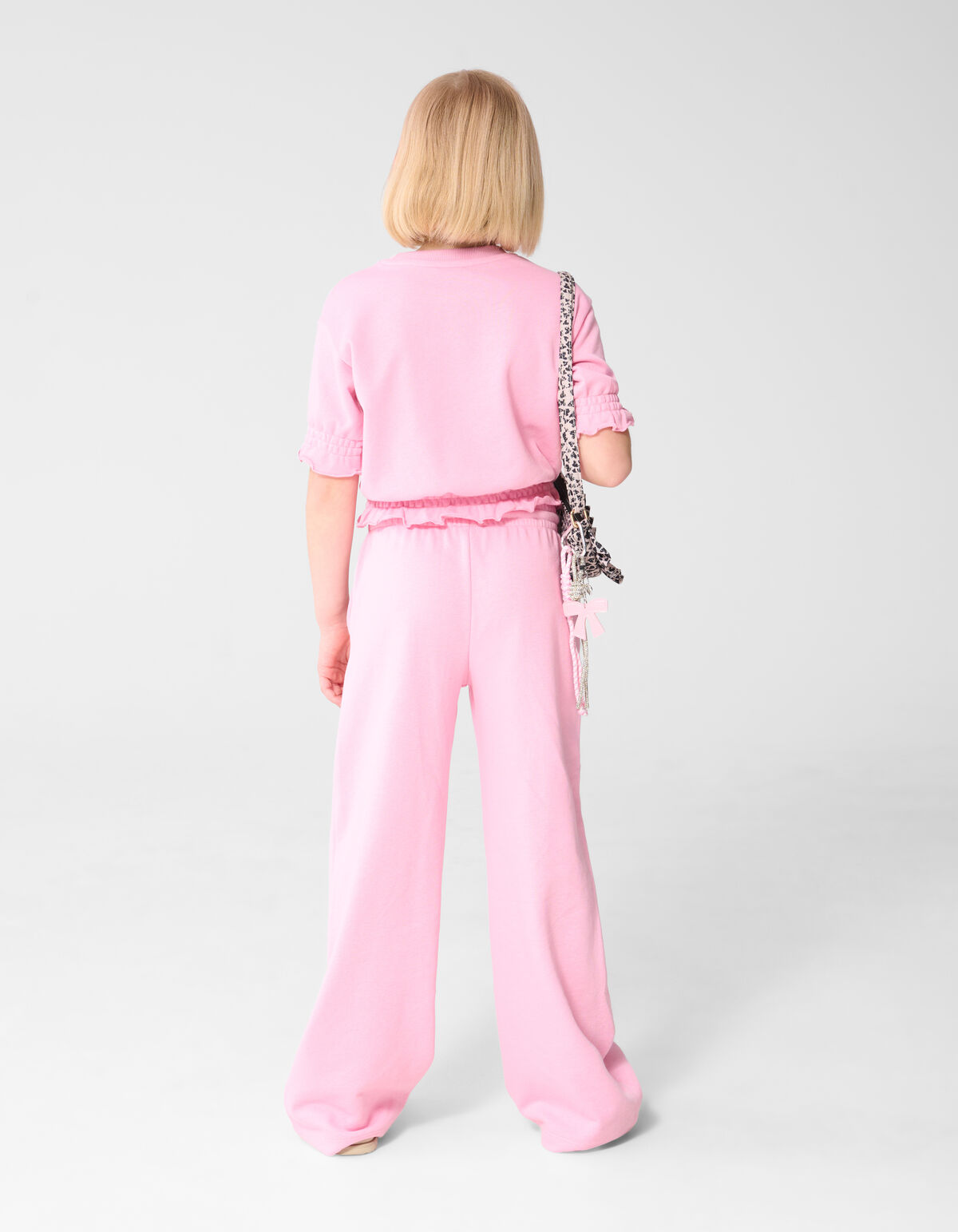 Ruffle Sweat Top Lichtroze