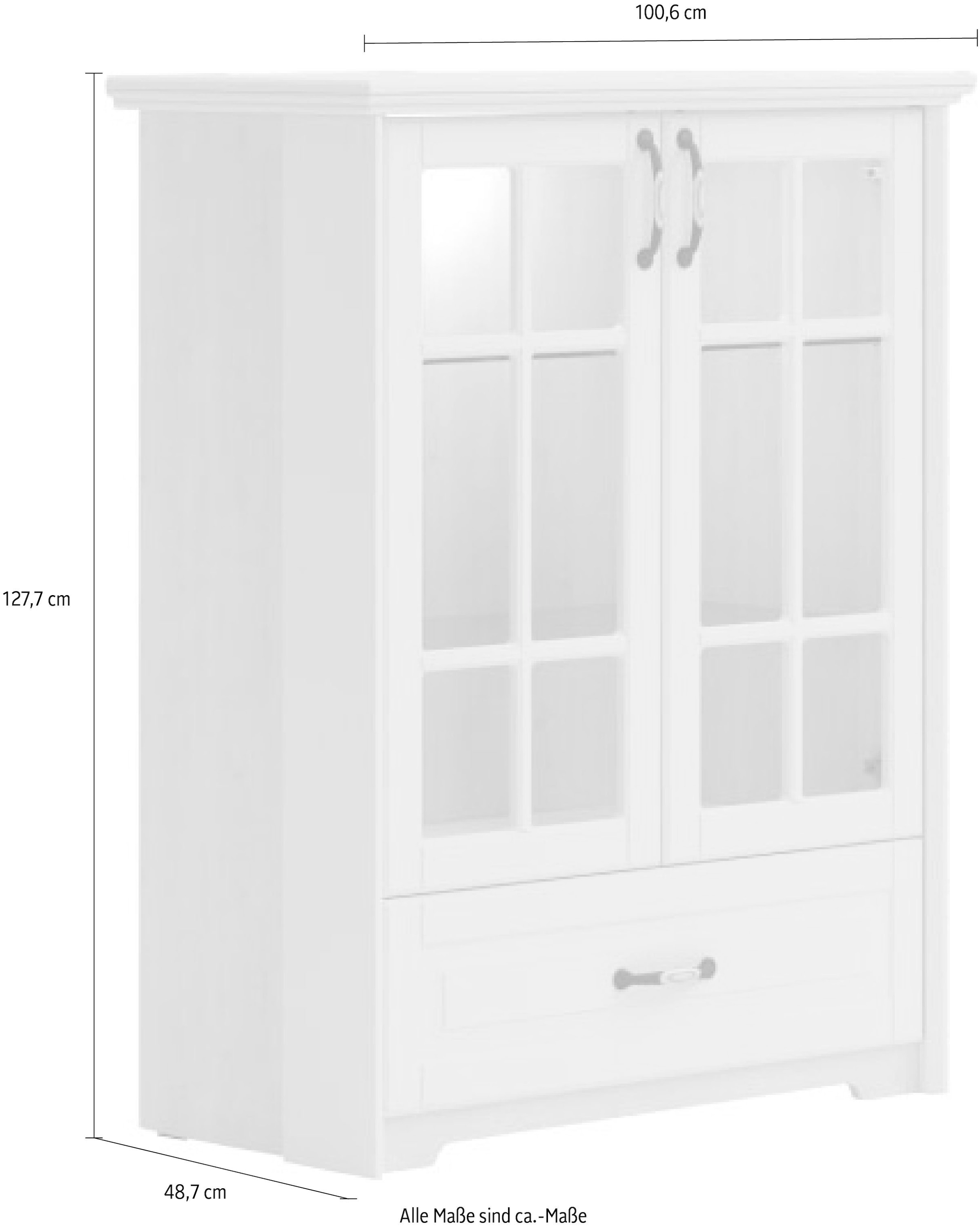 Home affaire Vitrine »Evergreen« UV lackiert, Tür mit Sicherheitsglas und Soft-Close-Funktion