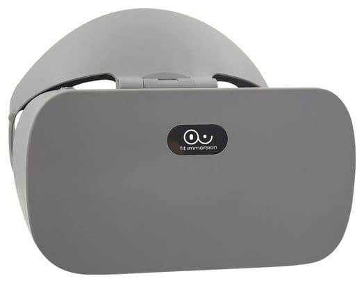 Fit Immersion Casque de réalité virtuelle (Lunettes 3D) PRO-2X : Kit d'entrainement vélo intérieur (Cyclisme) VR Autonome (sans téléphone) Gris
