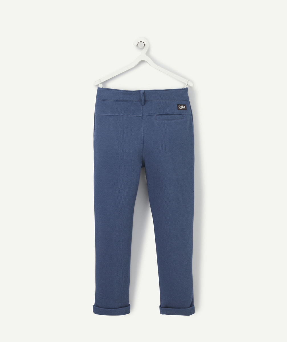 PANTALON BLEU RELAX GARÇON EN FIBRES RECYCLÉES