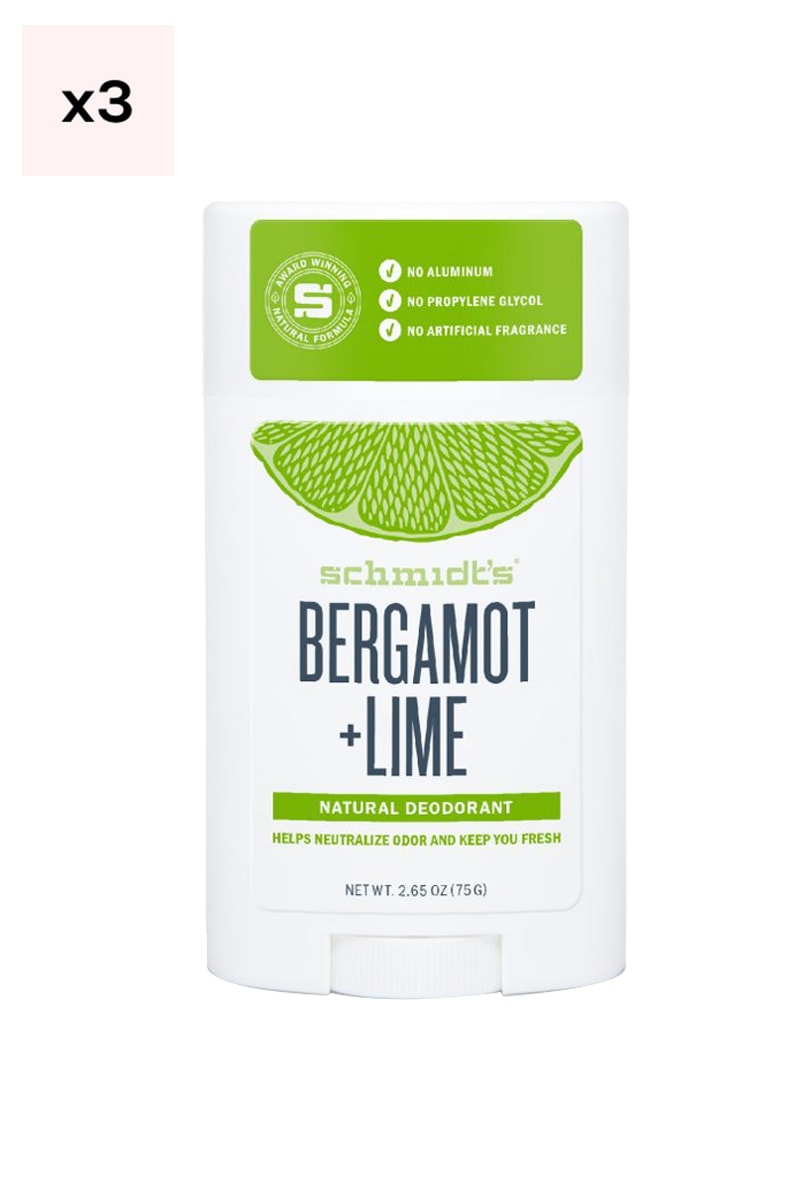 Déodorants stick naturel - Bergamote & citron vert - 3 x 75 g